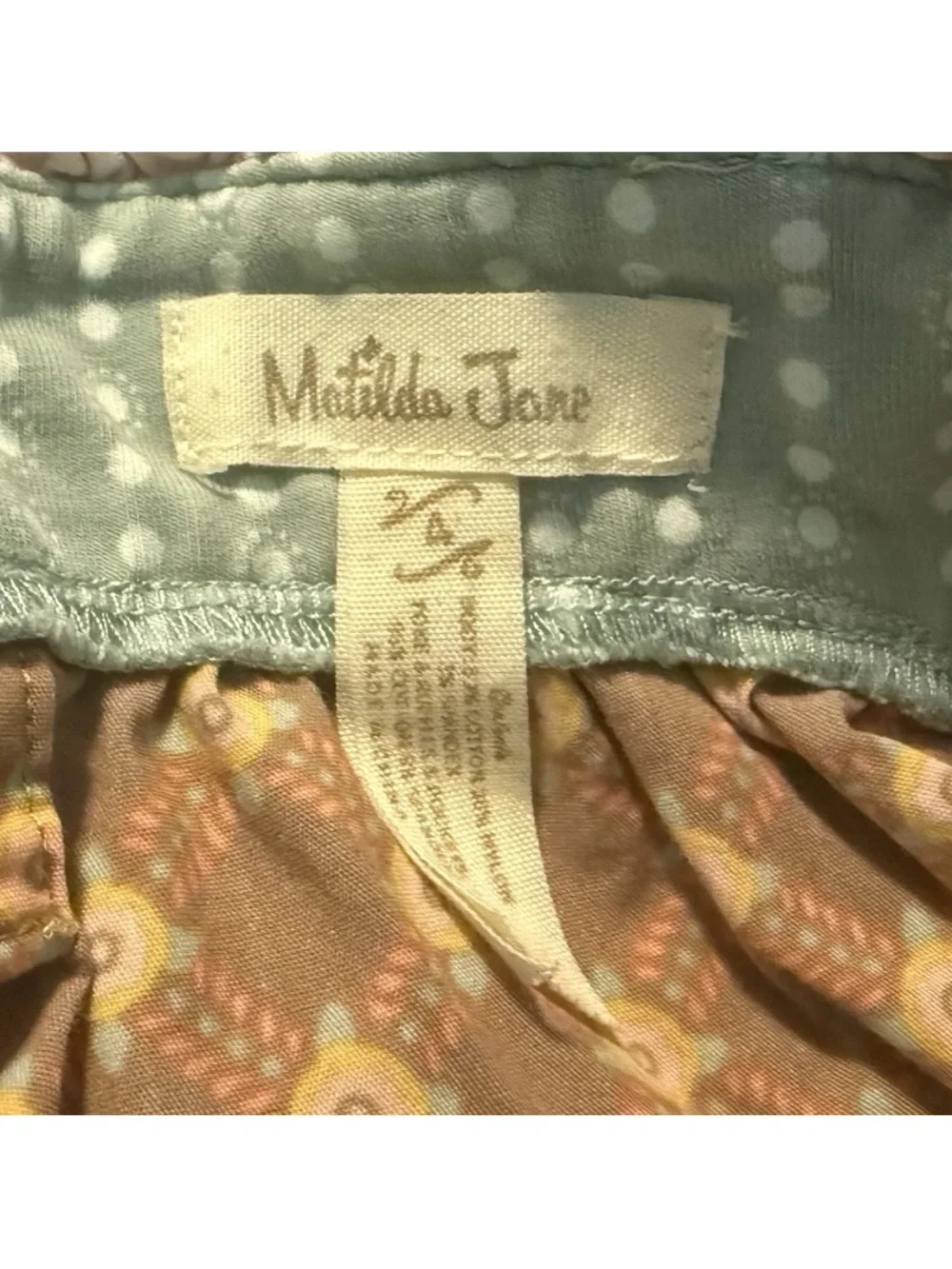 Matilda Jane Chocolaty Goodness Ethel Top 4 Brown Happy & Free Brown Pink Blue